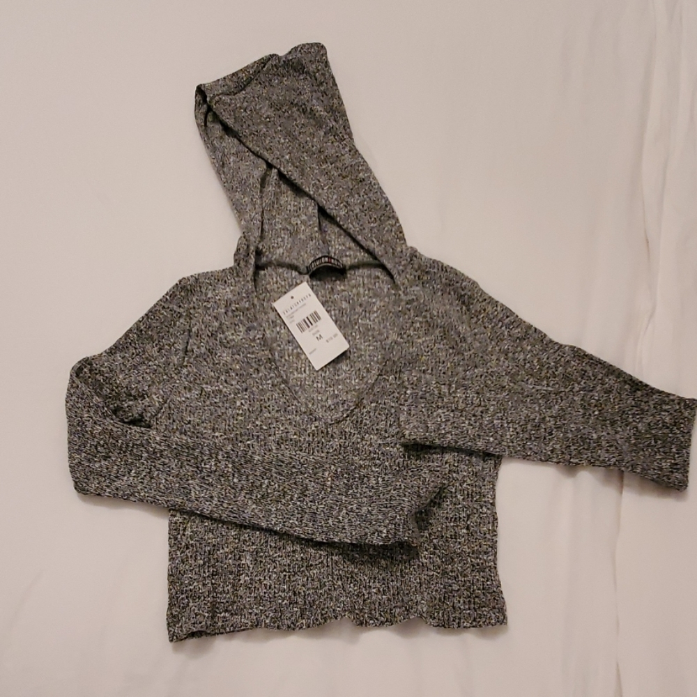 Cropped top hoodie.